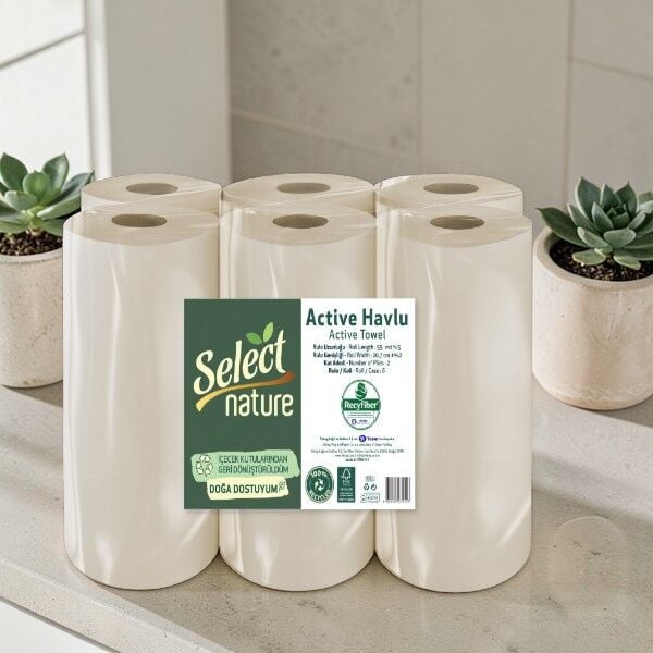 Select Nature Active Kağıt Havlu 6 Rulo (3kg / 55m)