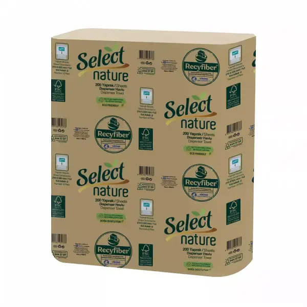 Select Nature Z Katlı Kağıt Havlu 200 Yaprak 12'li