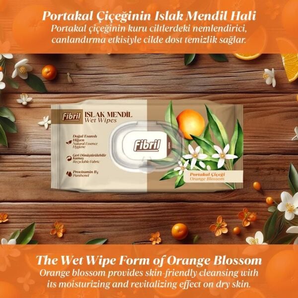 Fibril Islak Mendil 90'lı Portakal Çiçeği