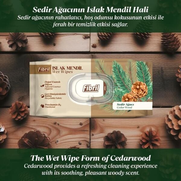 Fibril Islak Mendil 90'lı Sedir Ağacı