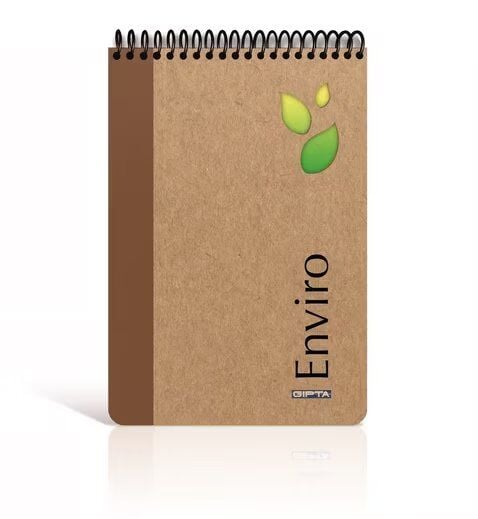 Gıpta Enviro A4 100 Yaprak Kareli Spiralli Kraft Bloknot Sert Kapak 2346