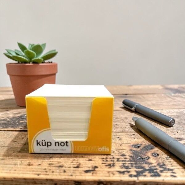 Umur Küp Bloknot 8x8x6 cm 500 Yaprak (Göz Yormayan Kağıt)