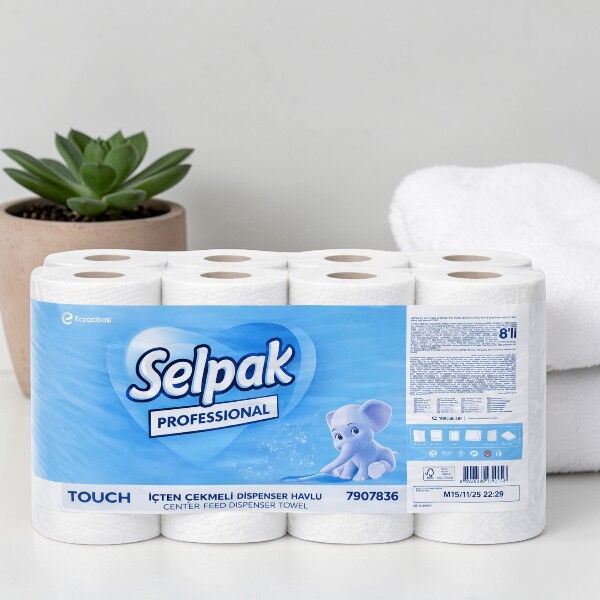 Selpak Professional Touch 8'li İçten Çekmeli Kağıt Havlu (2 Katlı)