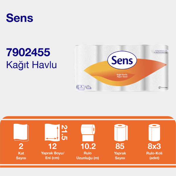 Sens Kağıt Havlu 8'li