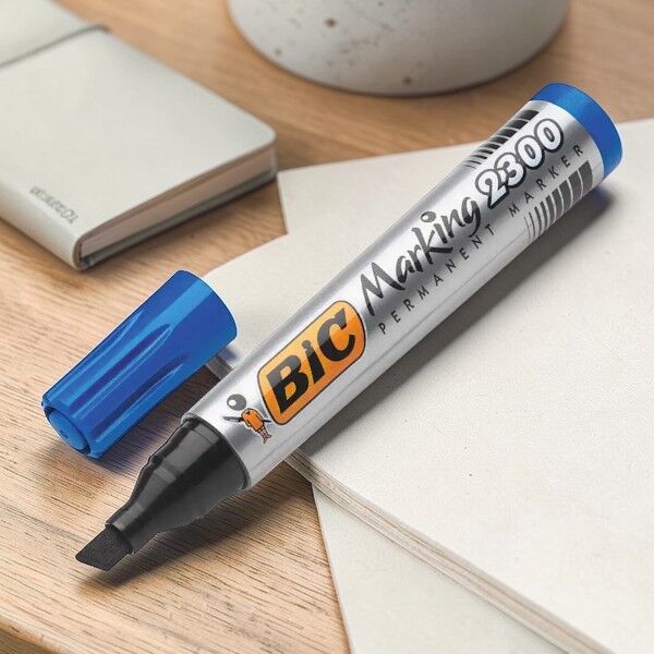 Bic Permanent Marker 2300 Kesik Uç - Mavi (8209253)