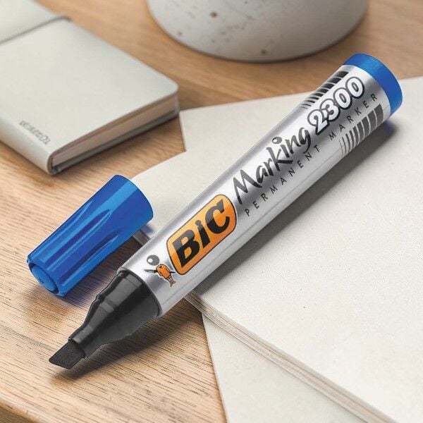 Bic Permanent Marker 2300 Kesik Uç - Mavi (8209253)