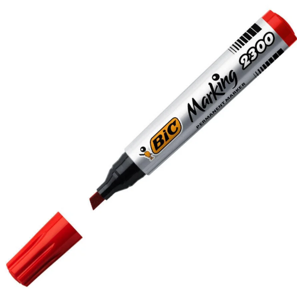 Bic Permanent Marker 2300 - Kesik Uç Kırmızı (8209243)
