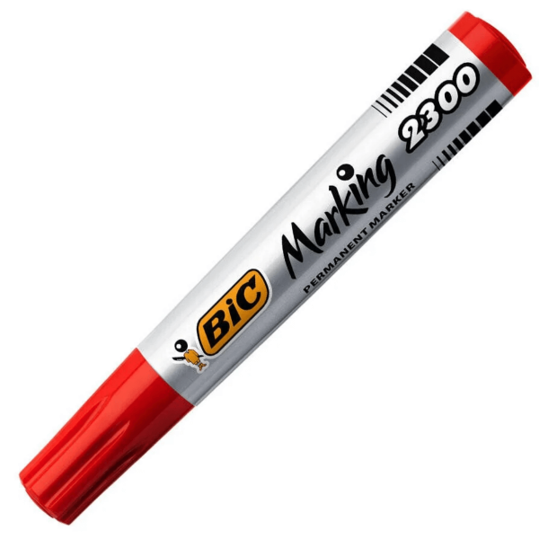 Bic Permanent Marker 2300 - Kesik Uç Kırmızı (8209243)