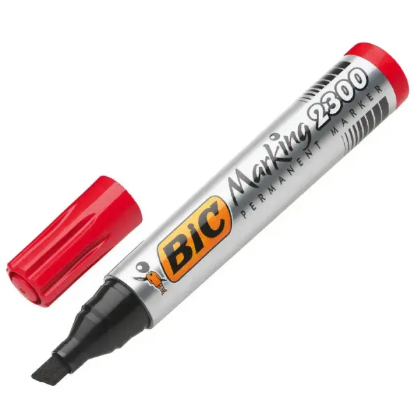 Bic Permanent Marker 2300 - Kesik Uç Kırmızı (8209243)
