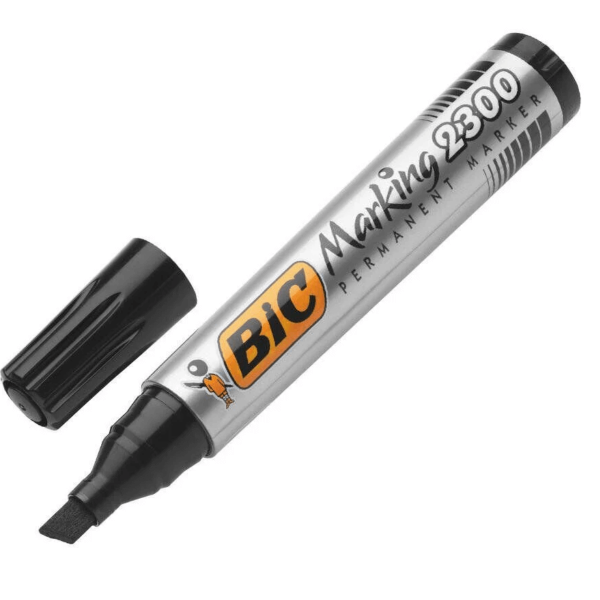 Bic Permanent Marker 2300 Kesik Uç - Siyah (820926)