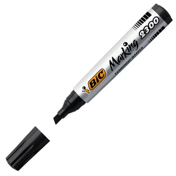 Bic Permanent Marker 2300 Kesik Uç - Siyah (820926)
