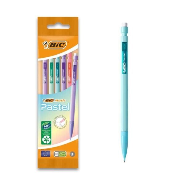 Bic Matic Versatil Uçlu Kalem Pastel Renkler Serisi 0.7mm 5'Li Set (511027)