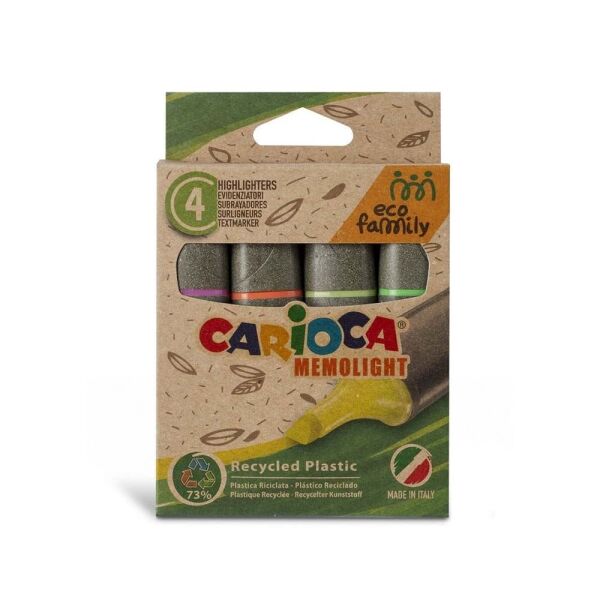 Carioca Eco Family - 4'lü Fosforlu Kalem (43098)