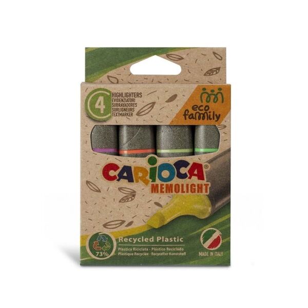 Carioca Eco Family - 4'lü Fosforlu Kalem (43098)