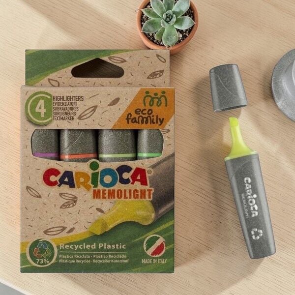 Carioca Eco Family - 4'lü Fosforlu Kalem (43098)