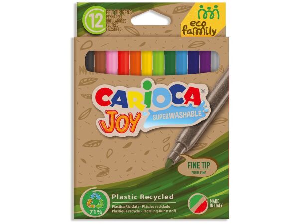 Carioca Eco Family - 12'li Keçeli Boya Kalemi Seti (43462)