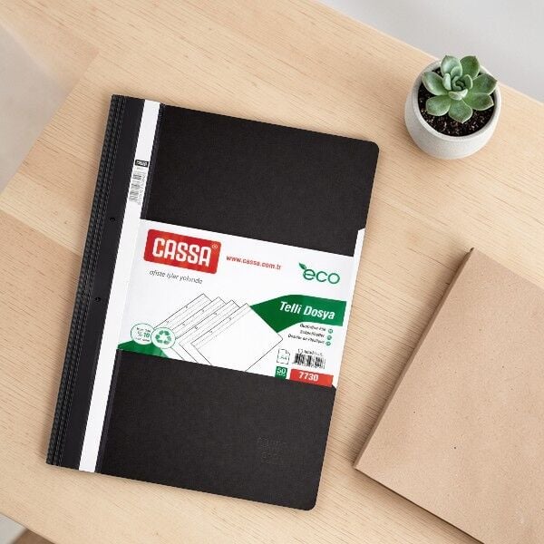 Cassa Eco Telli Dosya - Siyah 50'li (7730)