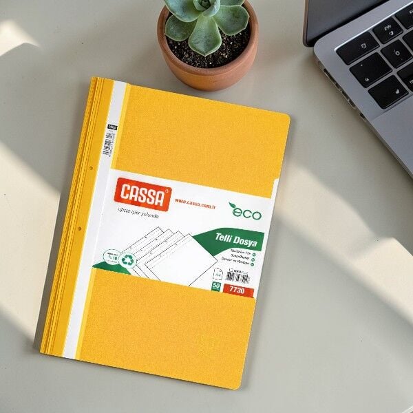 Cassa Eco Telli Dosya - Sarı 50'li (7730)