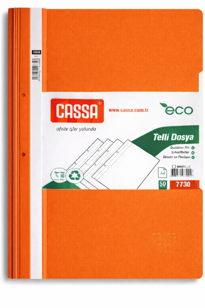 Cassa Eco Telli Dosya - Turuncu 50'li (7730)