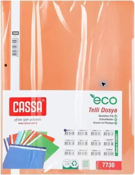 Cassa Eco Telli Dosya - Turuncu 50'li (7730)