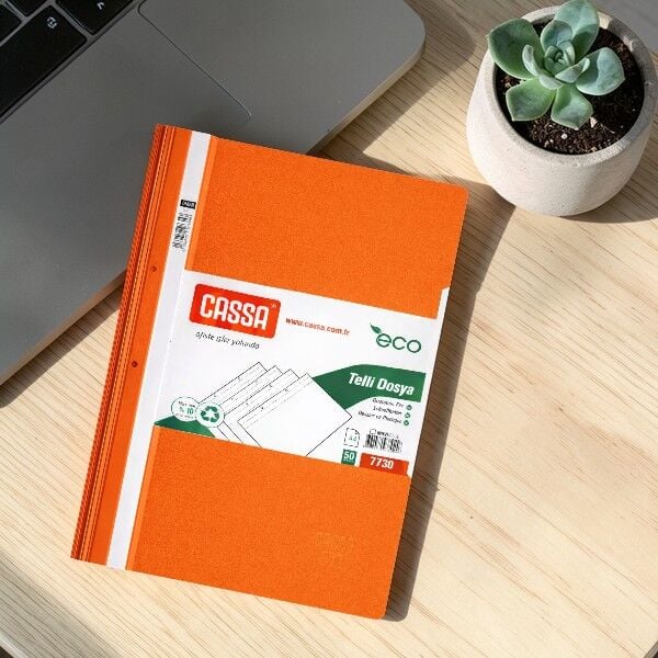 Cassa Eco Telli Dosya -  Turuncu 50'li (7730)