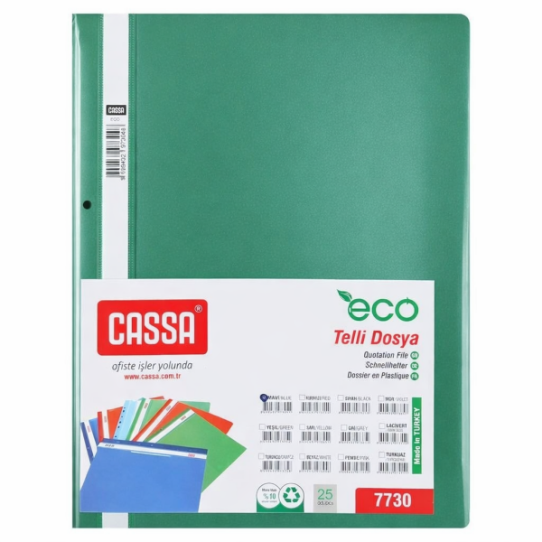 Cassa Eco Telli Dosya - Yeşil 50'li (7730)