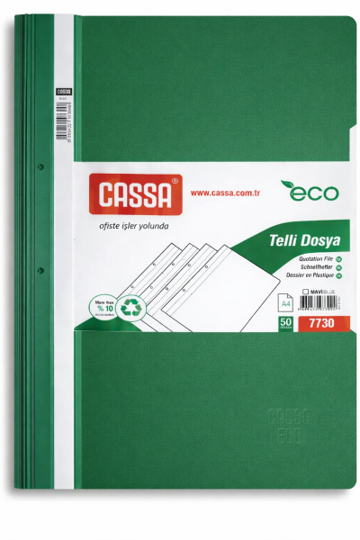 Cassa Eco Telli Dosya - Yeşil 50'li (7730)