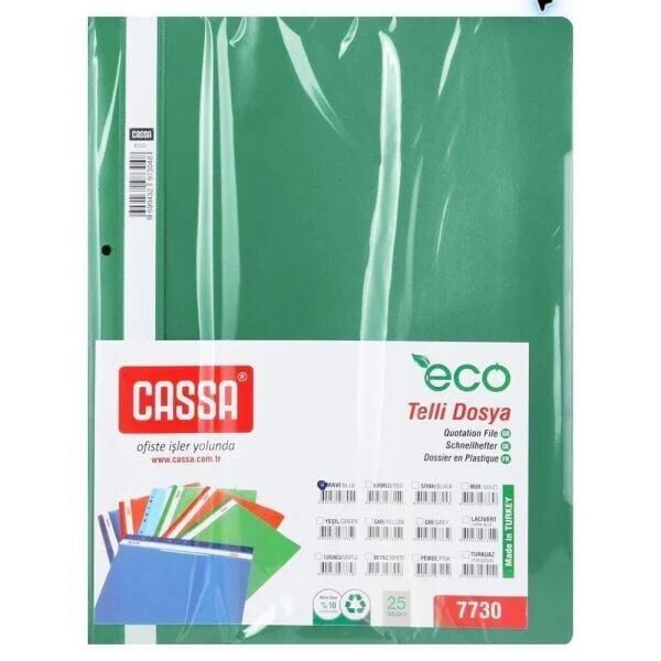 Cassa Eco Telli Dosya - Yeşil 50'li (7730)