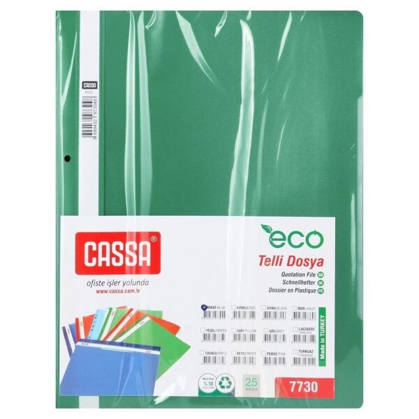 Cassa Eco Telli Dosya - Yeşil 50'li (7730)