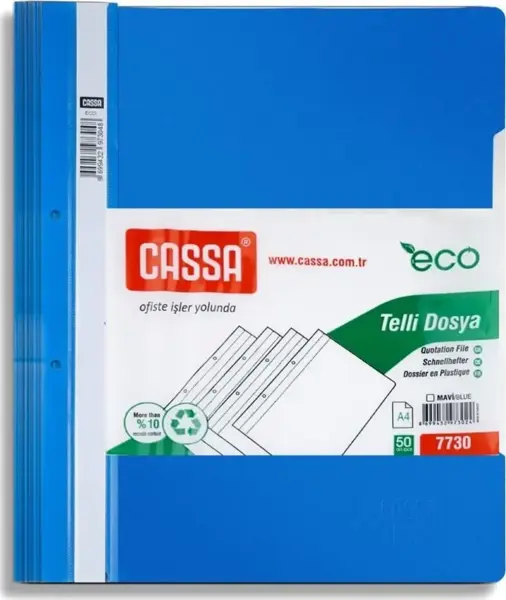 Cassa Eco Telli Dosya - Mavi 50'li (7730)