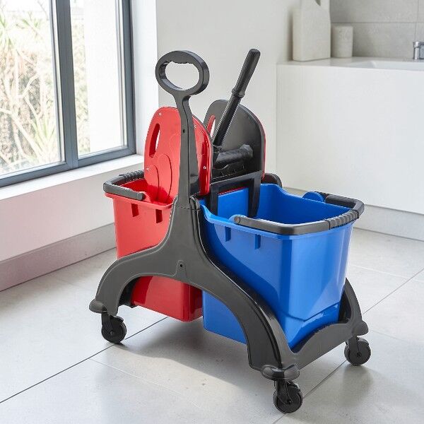 Ceymop Çift Kovalı Temizlik Seti Plastik Presli (Cyp-801)