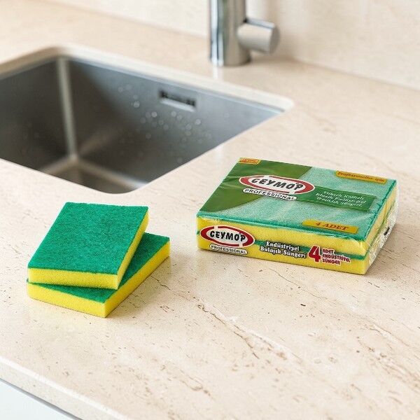 Ceymop Endüstriyel Bulaşık Süngeri 4'lü (Cyp-918)