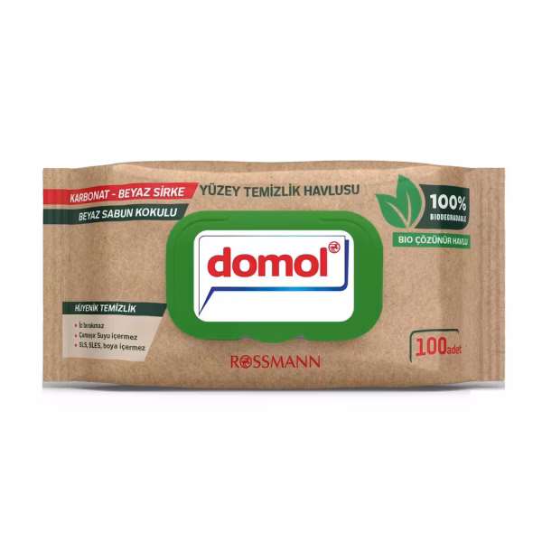 Domol 100'lü Yüzey Temizlik Havlusu Bio Çözünür