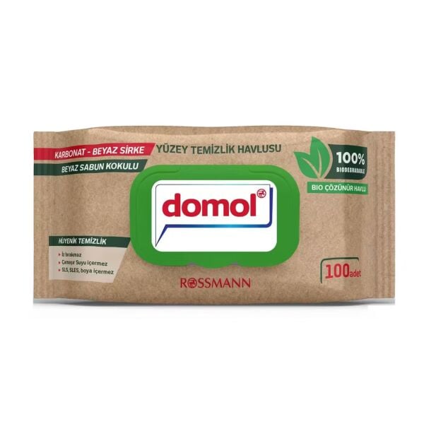 Domol 100'lü Yüzey Temizlik Havlusu Bio Çözünür