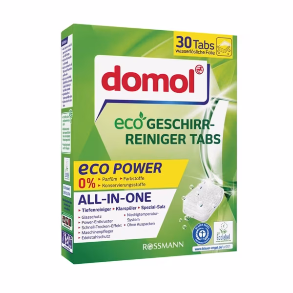 Domol Bulaşık Makinesi Tableti 30'lu Eco Folyosuz