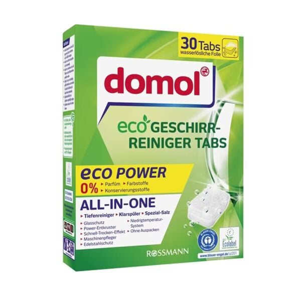 Domol Bulaşık Makinesi Tableti 30'lu Eco Folyosuz