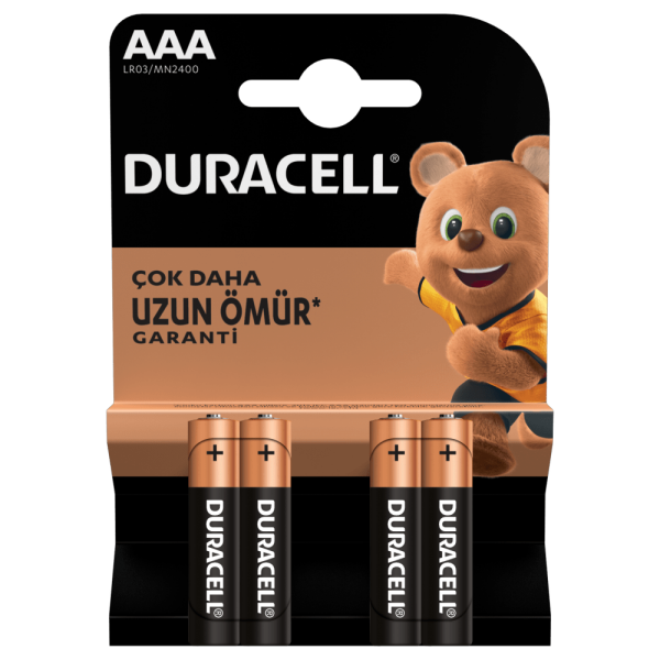 Duracell AAA 4'lü İnce Kalem Pil