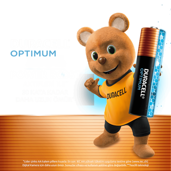 Duracell Optimum Power Boost AA 4'lü Kalem Pil