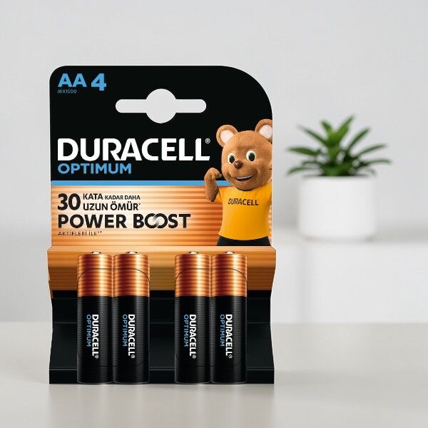 Duracell Optimum Power Boost AA 4'lü Kalem Pil