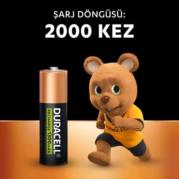 Duracell Şarj Edilebilir Pil AA 1300 mAh 2'li (Şarj Edilebilir Kalem Pil)
