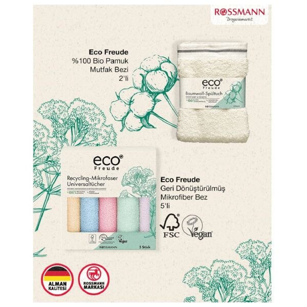 Eco Freude Mikrofiber Bez 5'li (Geri Dönüştürülmüş)