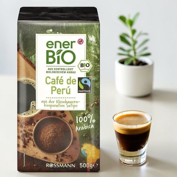 Enerbio Kavrulmuş Ve Öğütülmüş Organik Kahve Cafe De Peru 500 Gram