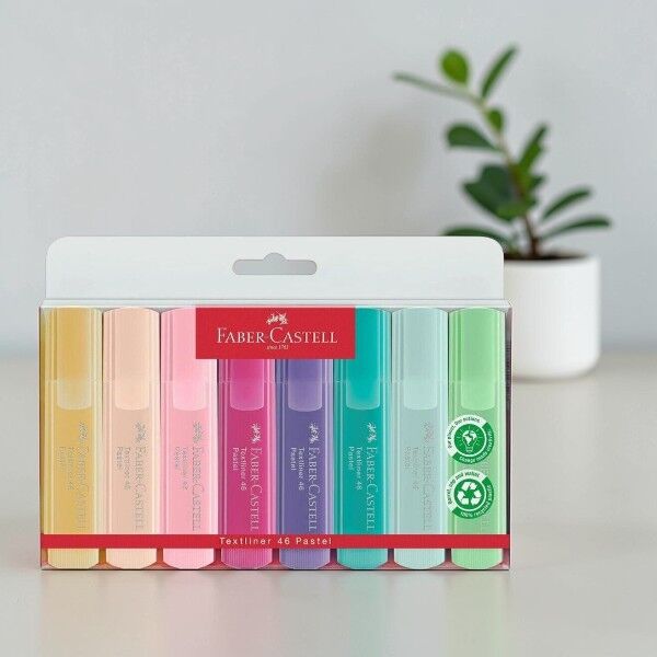 Faber-Castell Textliner 46 Fosforlu Kalem Pastel 8'li Set 154681