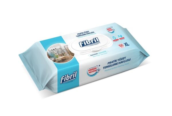 Fibril Pratik Yüzey Temizleme Havlusu Sabun Kokulu 100 Yaprak
