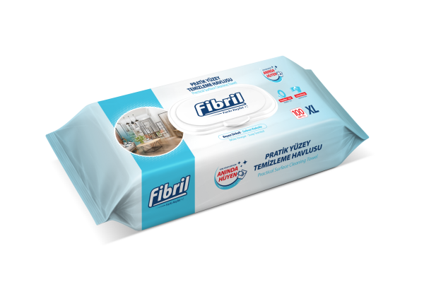 Fibril Pratik Yüzey Temizleme Havlusu Sabun Kokulu 100 Yaprak