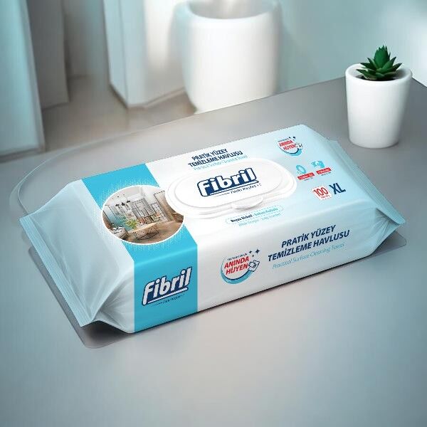 Fibril Pratik Yüzey Temizleme Havlusu Sabun Kokulu 100 Yaprak