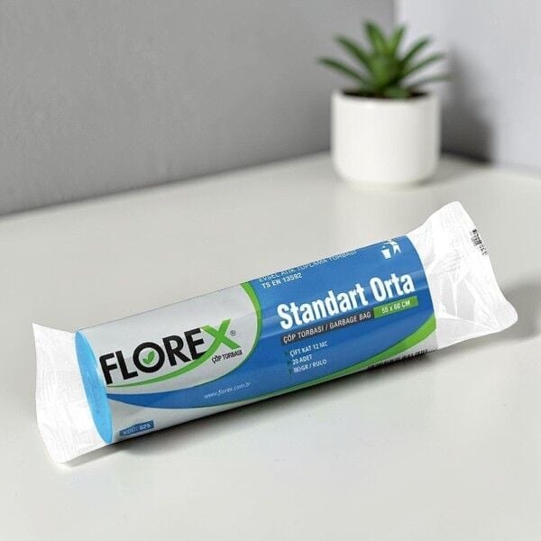 Florex 20'li Standart Orta Boy Çöp Torbası 55*60 Cm