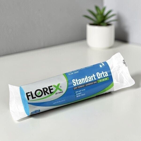 Florex 20'li Standart Orta Boy Çöp Torbası 55*60 Cm