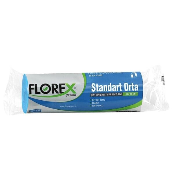Florex 20'li Standart Orta Boy Çöp Torbası 55*60 Cm