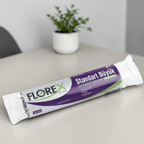 Florex 10'lu Standart Büyük Boy Çöp Torbası 65*80 Cm